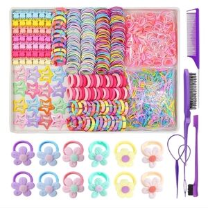 889 pcs Colorful Hair Accessories Set